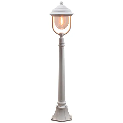 Immagine prodotto di Lampada da sentiero Konstsmide Parma in alluminio laccato bianco con vetro acrilico trasparente
