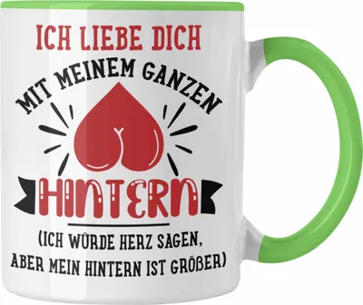 Produktbild von Trendation -  Tasse für Freund Geschenk mit Sprüchen Valentinstag Kaffeetasse Spruch Liebe (Grün)