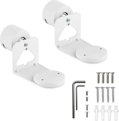 Produktbild von 2x Wandhalterung kompatibel mit Sonos Era 100 & 300 Lautsprecherhalter neigbar & schwenkbar weiß