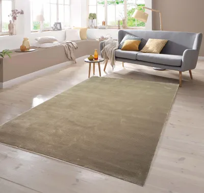 Produktbild von Teppich Kurzflor uni beige Größe - 160 x 230 cm