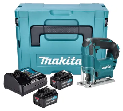 Obrázek produktu pro Akumulátorová přímočará pila Makita JV 101 DSMJ 12 V max. 65 mm + 2x akumulátor 4,0 Ah + nabíječka + Makpac