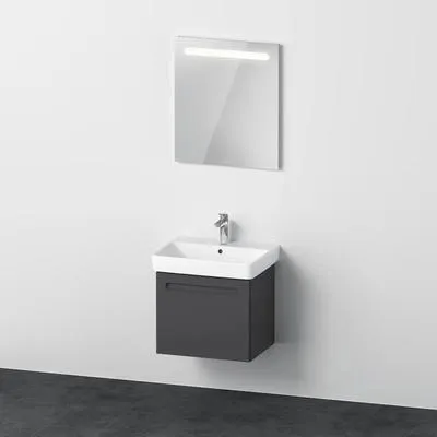 Produktbild von Badmöbel-Set DURAVIT No.1 BxHxT 60 x 200 x 45 cm Frontfarbe graphit mit Waschtisch weiß und Waschtischunterschrank mit I