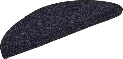 Image de vidaXL Tapis de sol auto-adhésifs 5 pièces 56x17x3 cm noir demi-rond