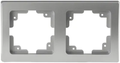 Produktbild von ChiliTec 21114 DELPHI 2-fach Rahmen silber