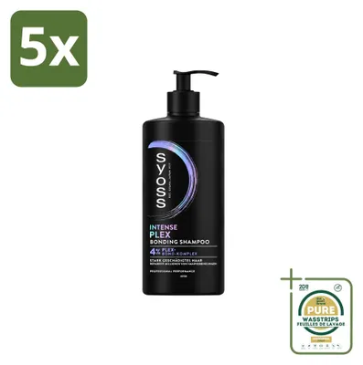 Produktbild von 5 x Syoss Intense Plex Shampoo - 440 ml - Vorratspackung - 5 Stücke