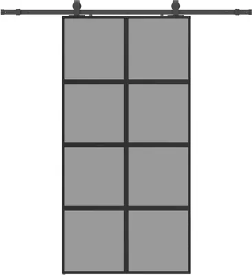 Produktbild von vidaXL Schiebetür mit Beschlag Schwarz 102,5x205 cm Hartglas