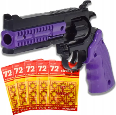 Zdjęcie produktu dla Zabawkowy pistolet - metalowy rewolwer dla dzieci ze spłonką, zawierający 5 x 72 naboje, do wyboru w 3 kolorach, dla dzieci w wieku od 3 lat - idealna zabawka dla miłośników wojskowych gadżetów.