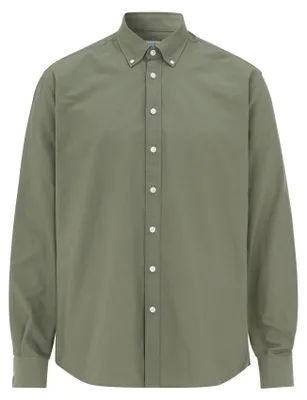 Image de Cottover - Chemise pour hommes, style Oxford, confortable, modèle ET308 (42,5 cm), couleur olive