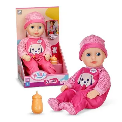 Produktbild von BABY born Anna Pink 36 cm Stoffpuppe mit Schlafaugen und Fläschchen