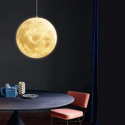 Image de Plafonnier Lune 3D MoovyMoon auto-rotative 30 cm