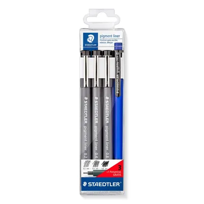 Productafbeelding van Set van 10 zwarte fineliners van Staedtler