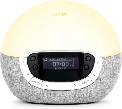Obrázek produktu pro 300 - Budík s imitací denního světla - Budík simulující východ a západ slunce - Světelný budík s funkcí odložení budíku - 15 přirozených zvuků a FM rádio