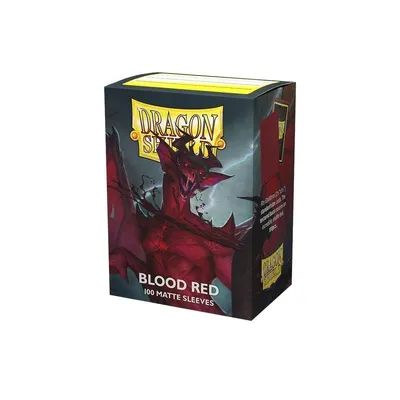 Produktbild von Mattes blutrote Kartenhüllen für TCG – Texturiert, langlebig