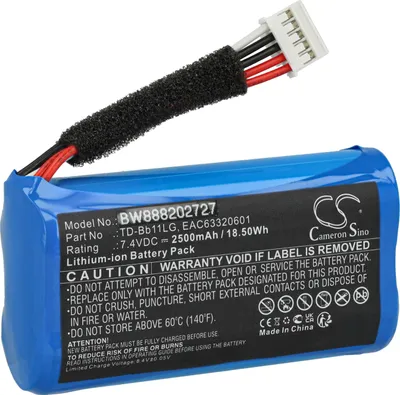 Produktbild von vhbw Akku kompatibel mit LG PJS9W, PJ9, PJ9B, Music Flow P7, Xboom Go PK7, NP7550, PK7 Lautsprecher Boxen Speaker (2500 mAh, 7,4 V, Li-Ion)