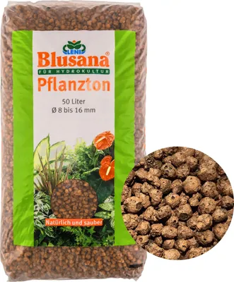 Produktbild von Blusana Blähton Pflanzsubstrat 50l grobe Körnung 8-16mm Tongranulat Hydrokultur & Drainage Pflanzton Granulat