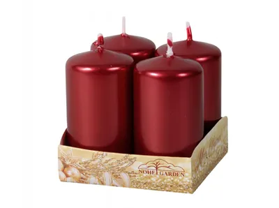 Obrázek produktu pro svíčka adventní 60x40mm ČRV metalická lesk. (4ks)