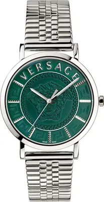 A close-up studio shot of a men's wristwatch.