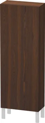 Produktbild von Halbhochschrank L-CUBE 500x243x1320mm Ans re nussbaum gebürstet Anschlag rechts nussbaum gebürstet