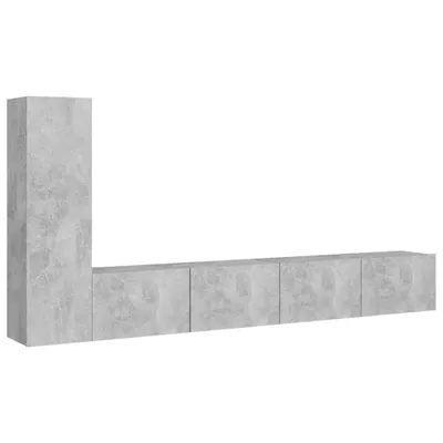 Produktbild von vidaXL 3-tlg. TV-Schrank-Set Betongrau Holzwerkstoff
