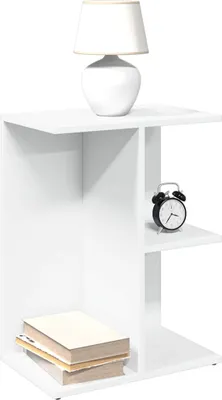 Obrázek produktu pro vidaXL Noční stolek bílý 46,5x29x61 cm materiál na bázi dřeva