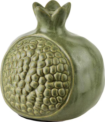 Image de Figurine décorative en céramique SAGGIO « Grenade » 15 x 15 x 15 cm, verte, 1 pièce