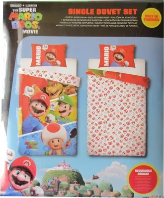 Zdjęcie produktu dla HALANTEX Pościel w zestawie Super Mario movie Bawełna, 140/200, 70/90 cm