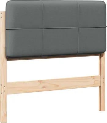 Produktbild von vidaXL Gepolstertes Kopfteil mit Kopfteil Braun und Hellgrau 90 cm