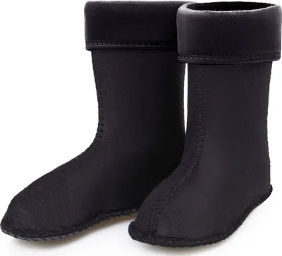 Produktbild von Ladeheid Kinder Mädchen Jungen Wärmende Stiefelsocken für Gummistiefel Innenschuh KL045 (Schwarz, 34 EU)