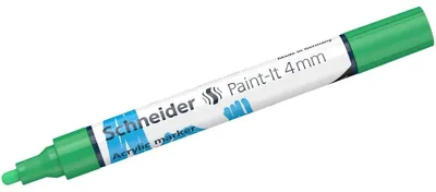 Zdjęcie produktu dla Marker akrylowy Schneider, Paint-It 310/320/330, kolor: zielony, szerokość linii: 4 mm