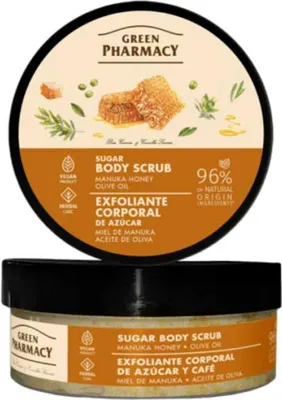 Obrázek produktu pro Tělový peeling Green Pharmacy s manuka medem a olivami, 200 ml