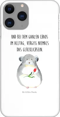 Produktbild von Mr. & Mrs. Panda Iphone 11 Pro Handyhülle Chinchilla Blume - Weiß - Geschenk, Kummer, Handy Case, Premium Kunststoff, Lustige Sprüche, Büro, Chaos, Chinchillas