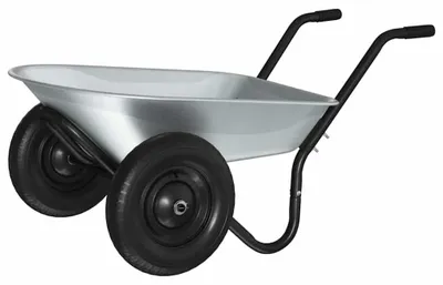 Produktbild von Schubkarre - Gartenschubkarre aus Stahl - 124 x 73 x 65 cm - Stabil - Armeegrün