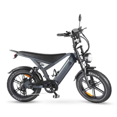Produktbild von OUXI GT20 Elektrisches Fatbike - Blinker - NFC-Chip - 20 Zoll - 250W Motor - 7 Gänge - 65 km Reichweite - Hydraulische Scheibenbremsen - Grau