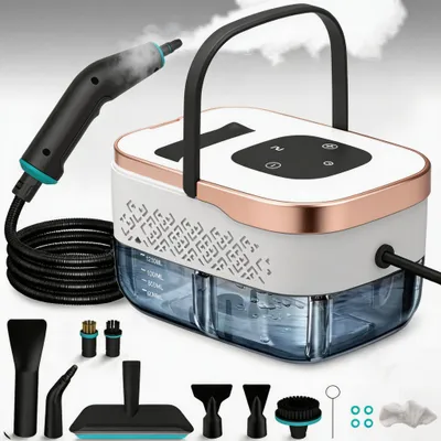 Handdampfreiniger, 1500 W, 4 Bar, 1,6 L Tank, 6 Stufen, für Teppich, Sofa, Auto