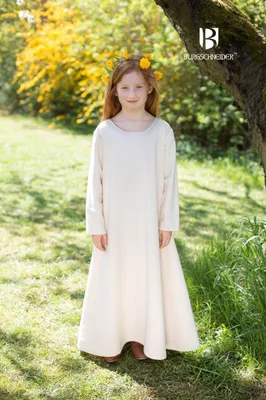 Produktbild von Kinder Mittelalter Kleid Typ Unterkleid Ylvi Natur 128