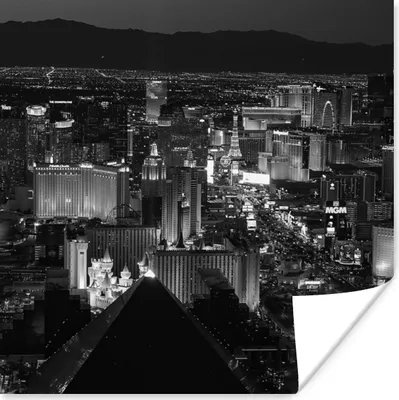 Produktbild von MuchoWow® Poster Luftbildaufnahme von Las Vegas 75x75 cm - Wand Dekoration