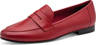 Obrázok produktu pre MARCO TOZZI Dámske papuče z kože, model Penny Loafer, kód: 2-24218-42, veľkosť: 38 EU, farba: červená