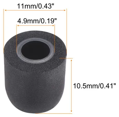 Image de Embouts en Mousse de Remplacement pour šŠcou-teurs, Taille Petite 5,1-6 mm, Noir, Lot de 8