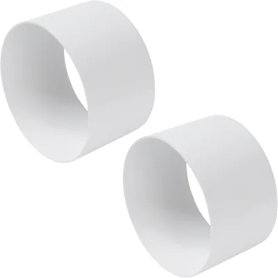 Imagen del producto de Conectores redondos para tuberías, diámetro 100 mm, 2 unidades, fabricados en plástico ABS, para sistemas de tuberías