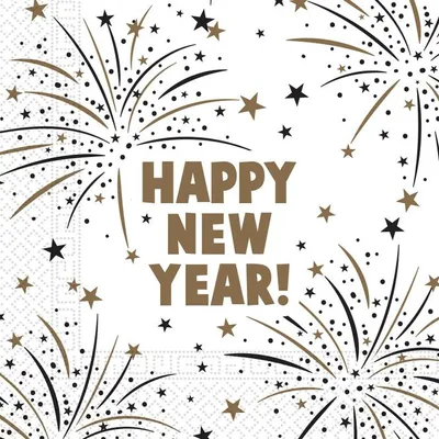 Produktbild von 20 Servietten - Happy New Year - ca. 33 x 33 cm - 2-lagig