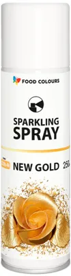 Obrázek produktu pro Zlatý potravinářský sprej Sparkling Spray S20b-N New Gold, 250 ml, bez AZO barviv