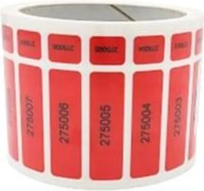 Zdjęcie produktu dla Plomba Samoprzylepna Czerwona z kuponem 50x15+12mm