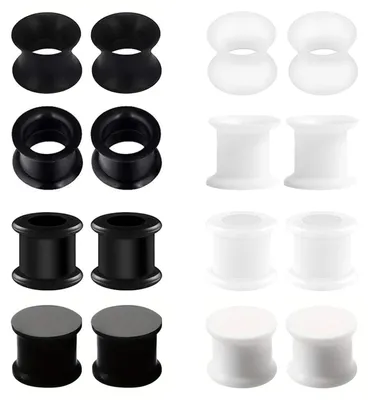 Produktbild von Set mit 8 Silikon-Ohrunneln, 3-25 mm, flexibel