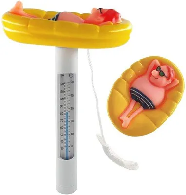 Produktbild von Schwimmbadthermometer – Für Jungen – Schwimmender Wassertemperaturmesser mit Cartoon-Design – Für Schwimmbäder und Badewannen