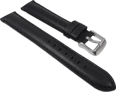 Produktbild von Uhrenarmband aus Kalbsleder schwarz von Herzog 'Ranger' 24021S, Stegbreite:18mm