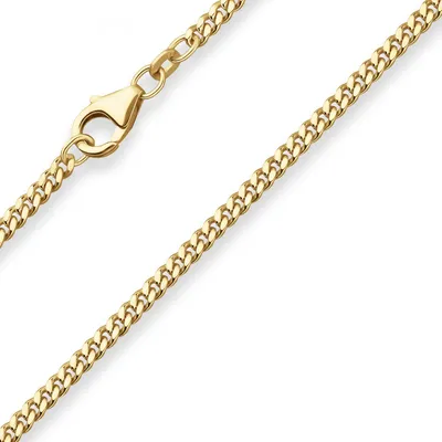 Produktbild von 2,7mm Panzerkette Goldkette Collier Halskette aus 333 Gold Gelbgold 50cm