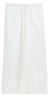 Produktbild von Comma Hose Weiß Größe 34 Wide Leg Leinen-Lyocell-Mix mit elastischem High-Rise-Bund