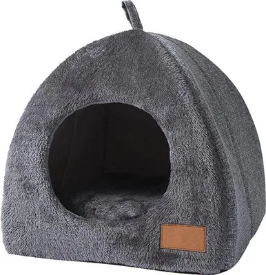 Produktbild von Famanu Katzenhaus mit abnehmbarem Kissen - faltbares 2-in-1 Katzennest
