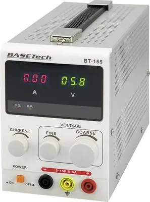 Obrázok produktu pre Basetech BT-155 Labornetzgerät, einstellbar 0 - 15 V/DC 0 - 5 A 75 W Anzahl Ausgänge 1 x