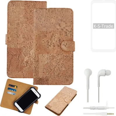 Produktbild von K-S-Trade Hülle kompatibel mit LG Electronics G8X THinQ + in ear Kopfhörer Kork Handyhülle Cover  Schutzhülle TPU Case Bumper in Hellbraun, (1x)